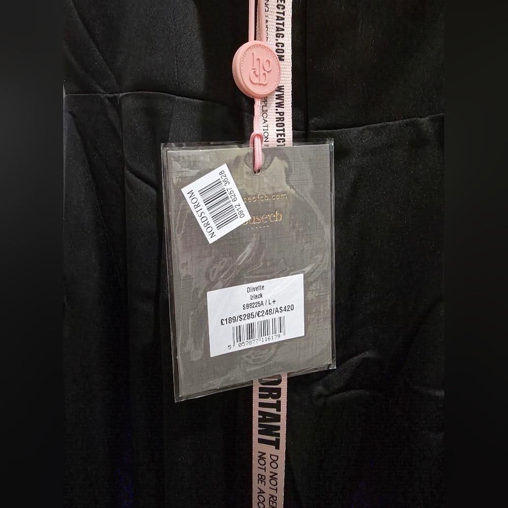 House Of CB Olivette black satin corset maxi dress XL - Picture 9 of 9